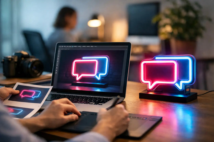 Digitale proef neonbord aanvragen in 4 uur