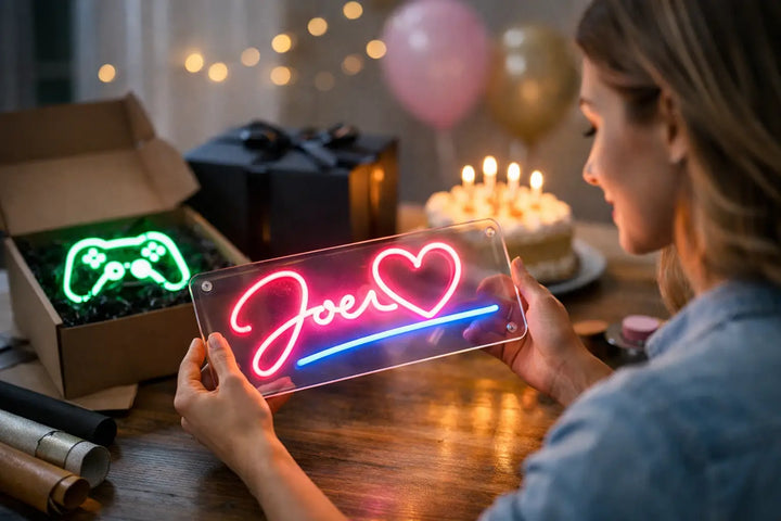 Persoonlijk neon cadeau voor verjaardag kiezen