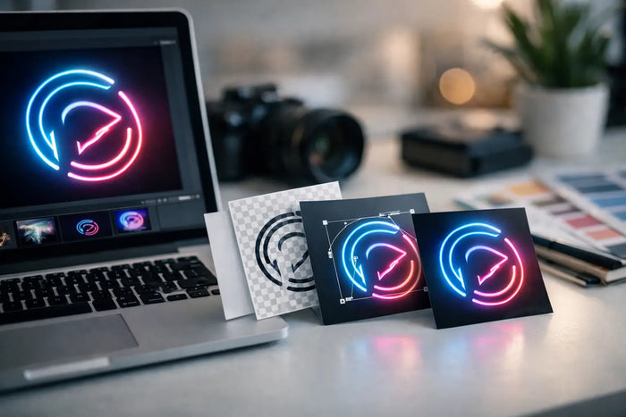 Welke bestandstypes voor een strak neon logo?