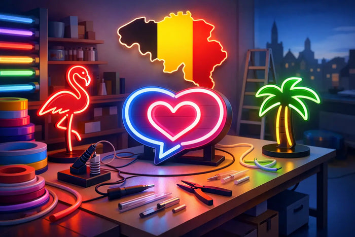 Handgemaakt neon bord: slim kiezen in België