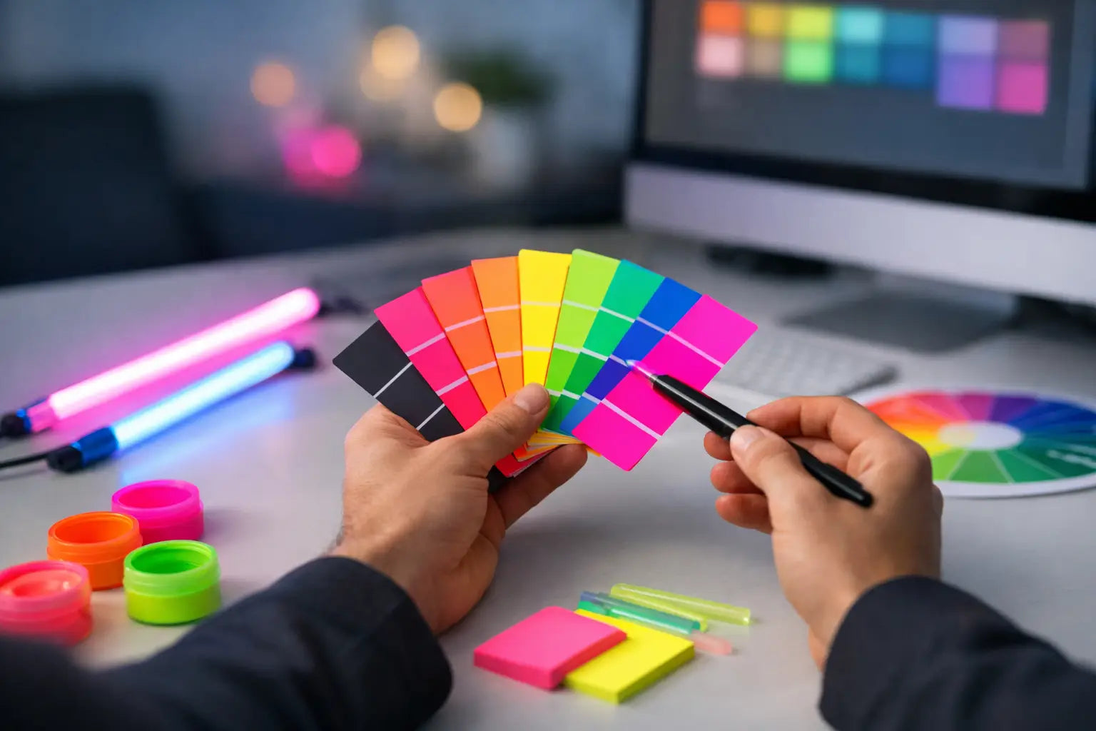Hoe kies je neon kleuren die werken?
