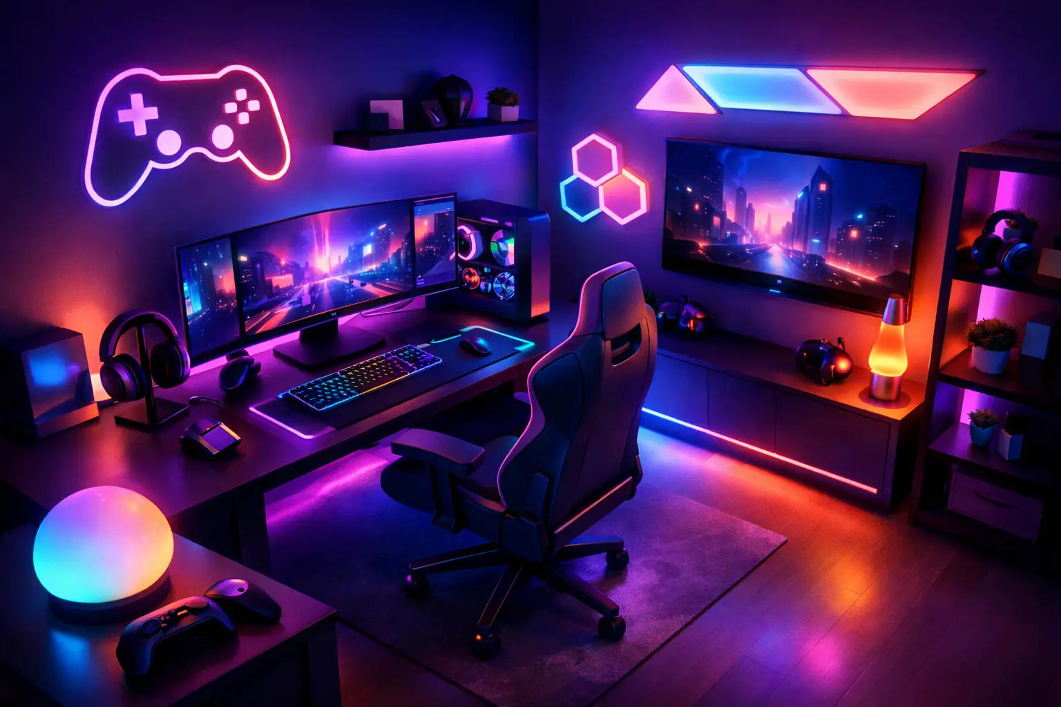 Gaming room neon verlichting die echt werkt