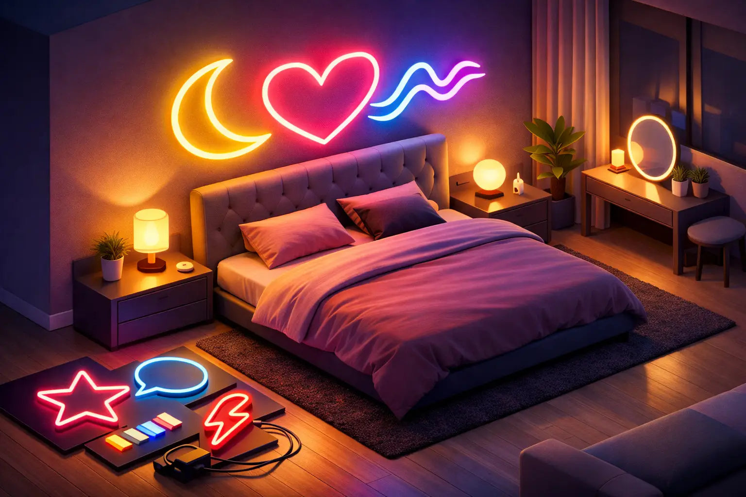 Neon sign voor slaapkamer kiezen zonder miskoop