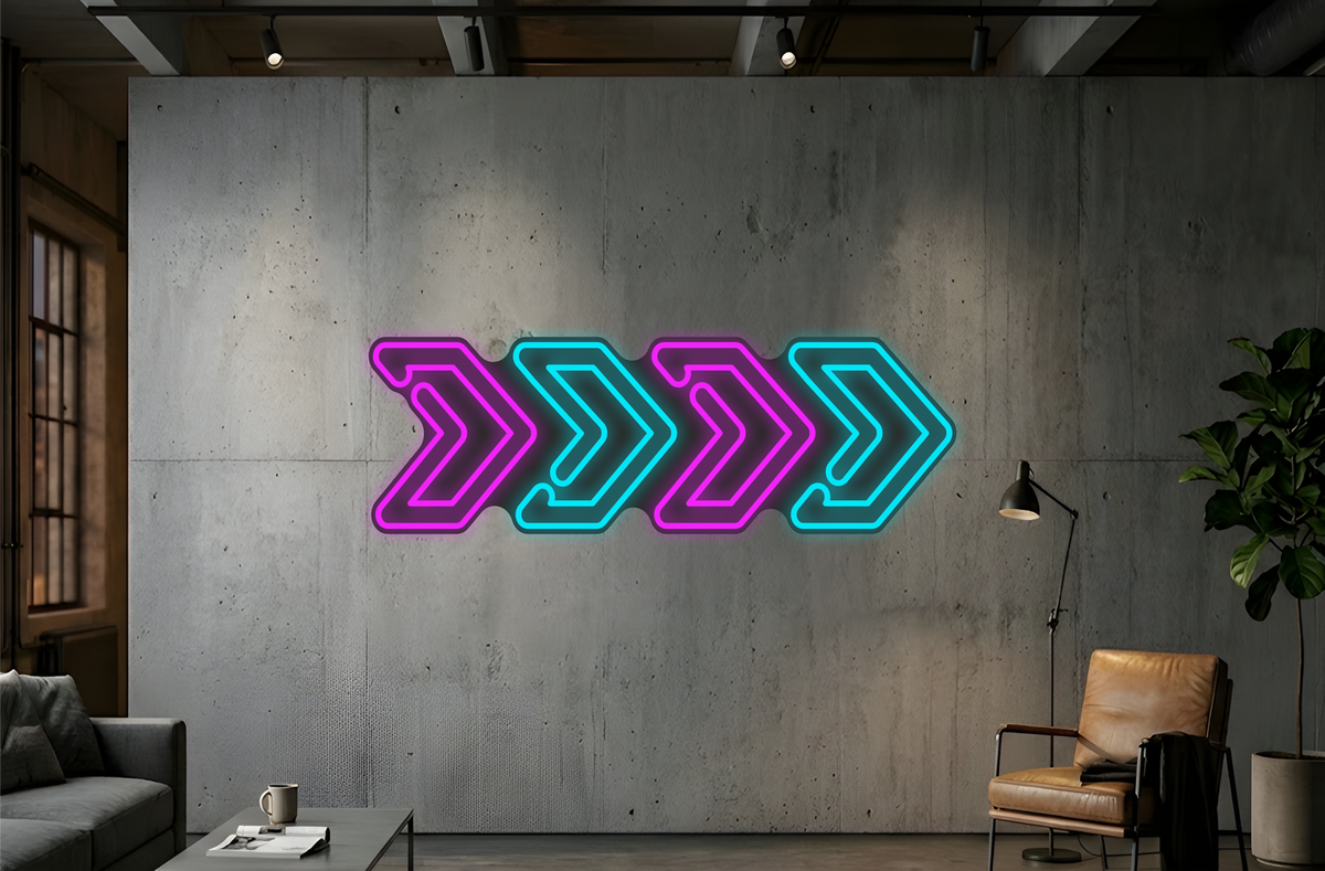 Chevron Arrows - Neon Lighting