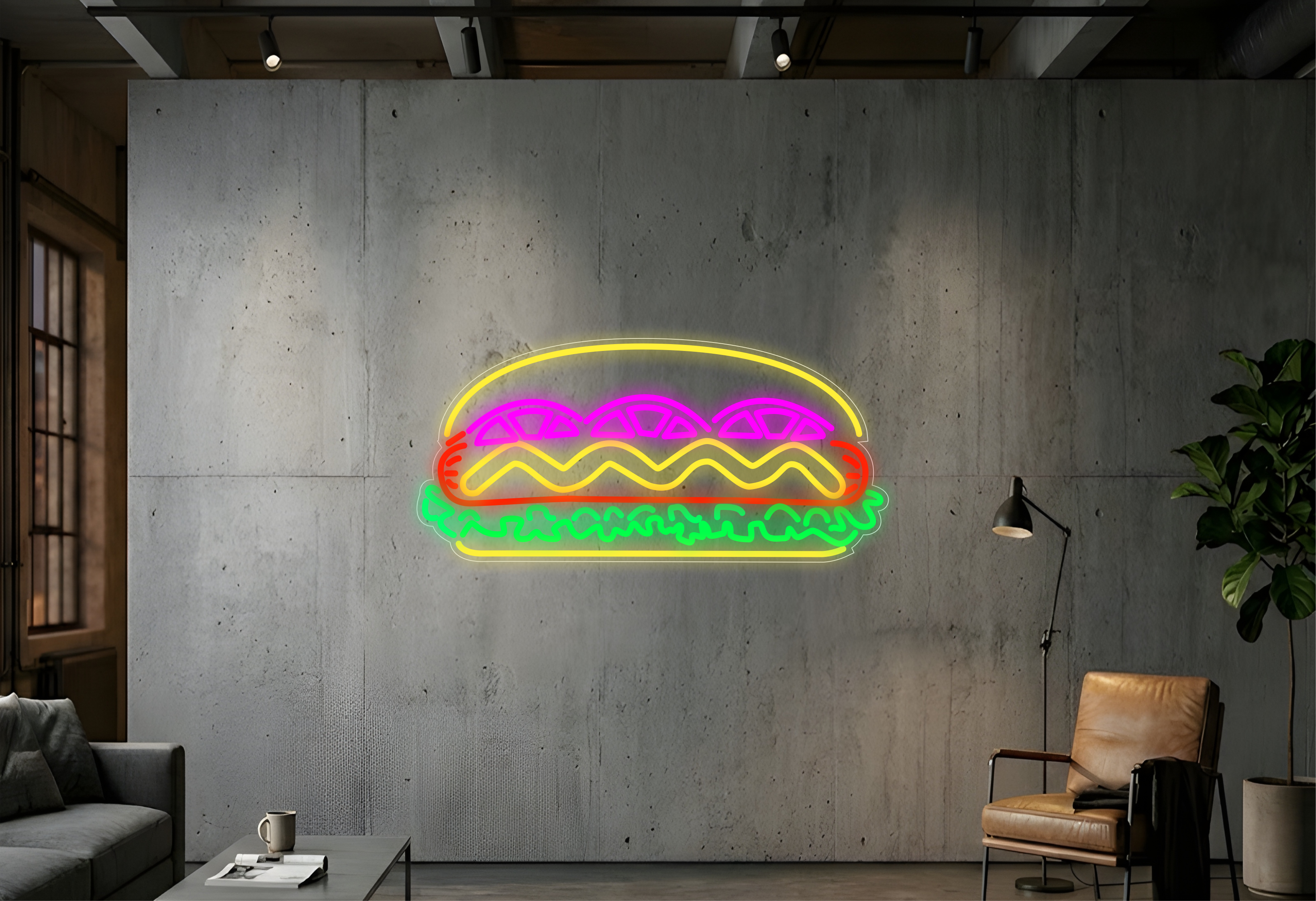 Hotdog - Éclairage néon