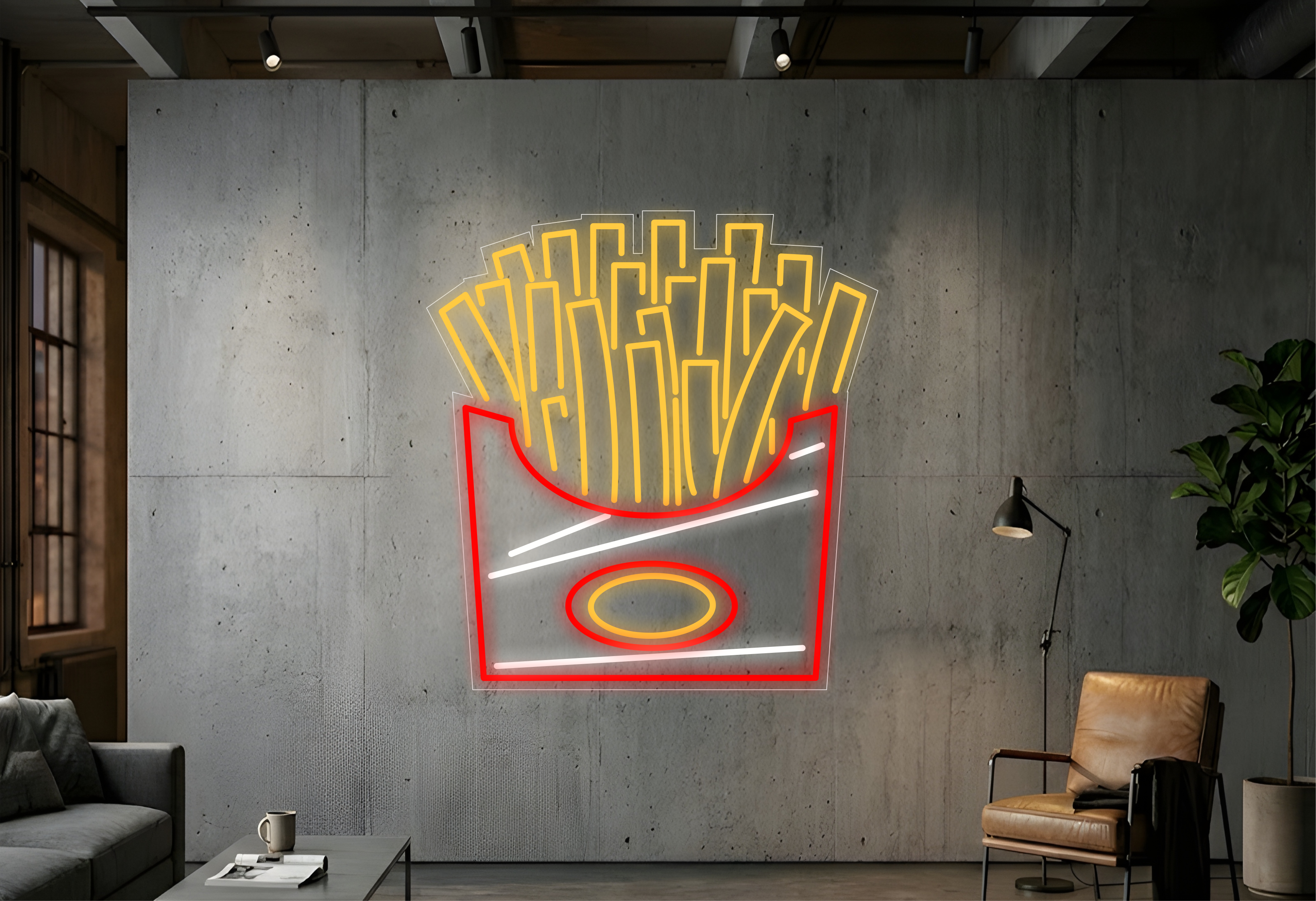 Frites - Éclairage néon