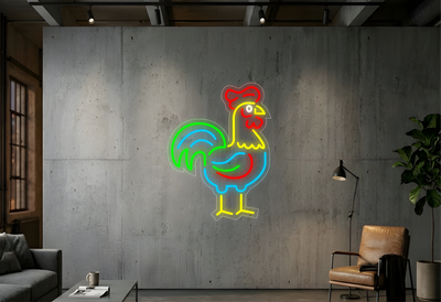 Coq - Éclairage néon
