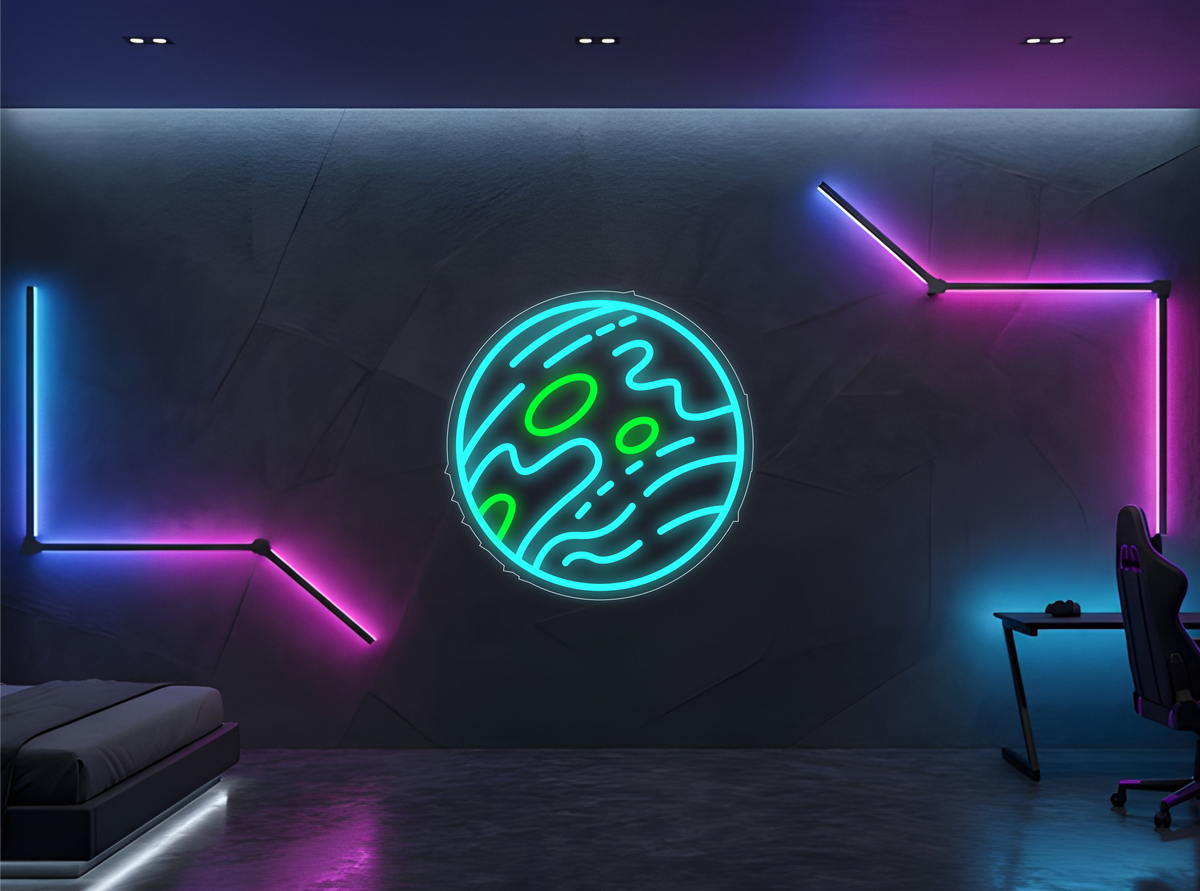 Galaxy Planet - Neon Lighting