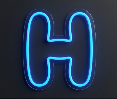 Lettre H | Éclairage néon