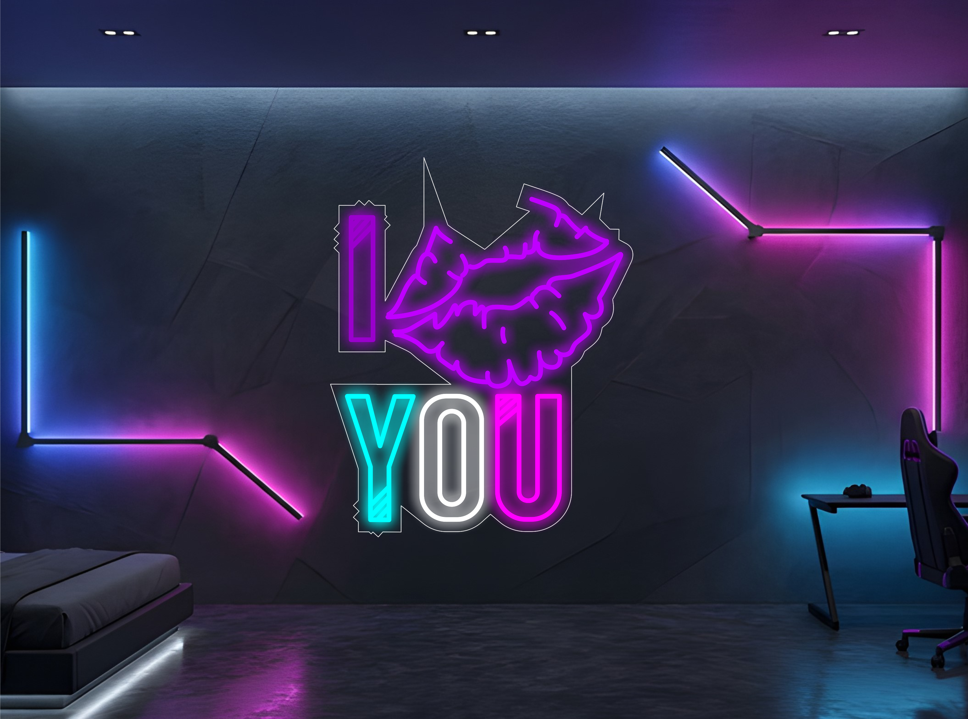 I Kiss You - Neon Lighting