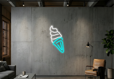 Crème glacée molle - Éclairage néon