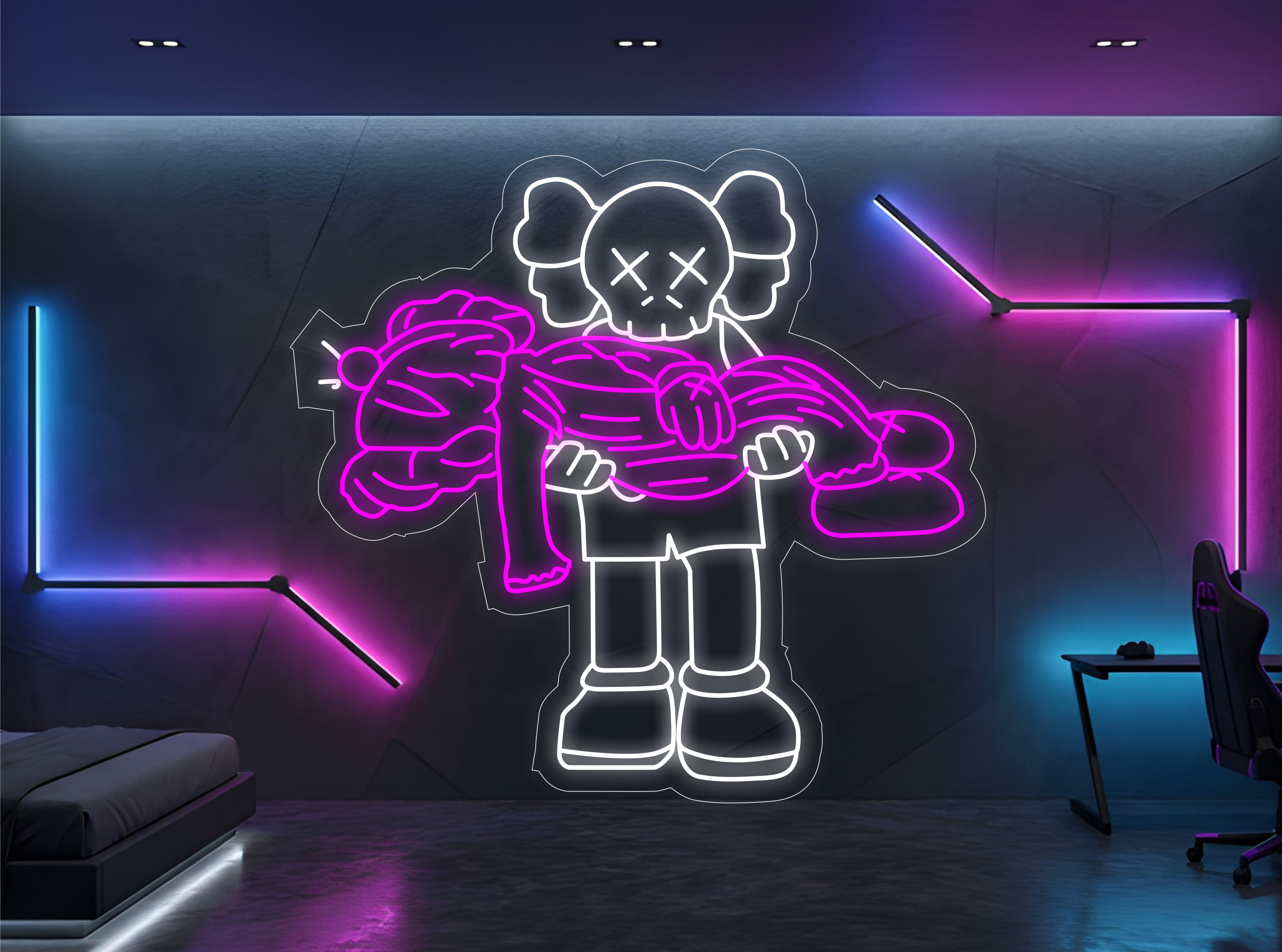 KWS Inspired « Gone » XL - Éclairage néon