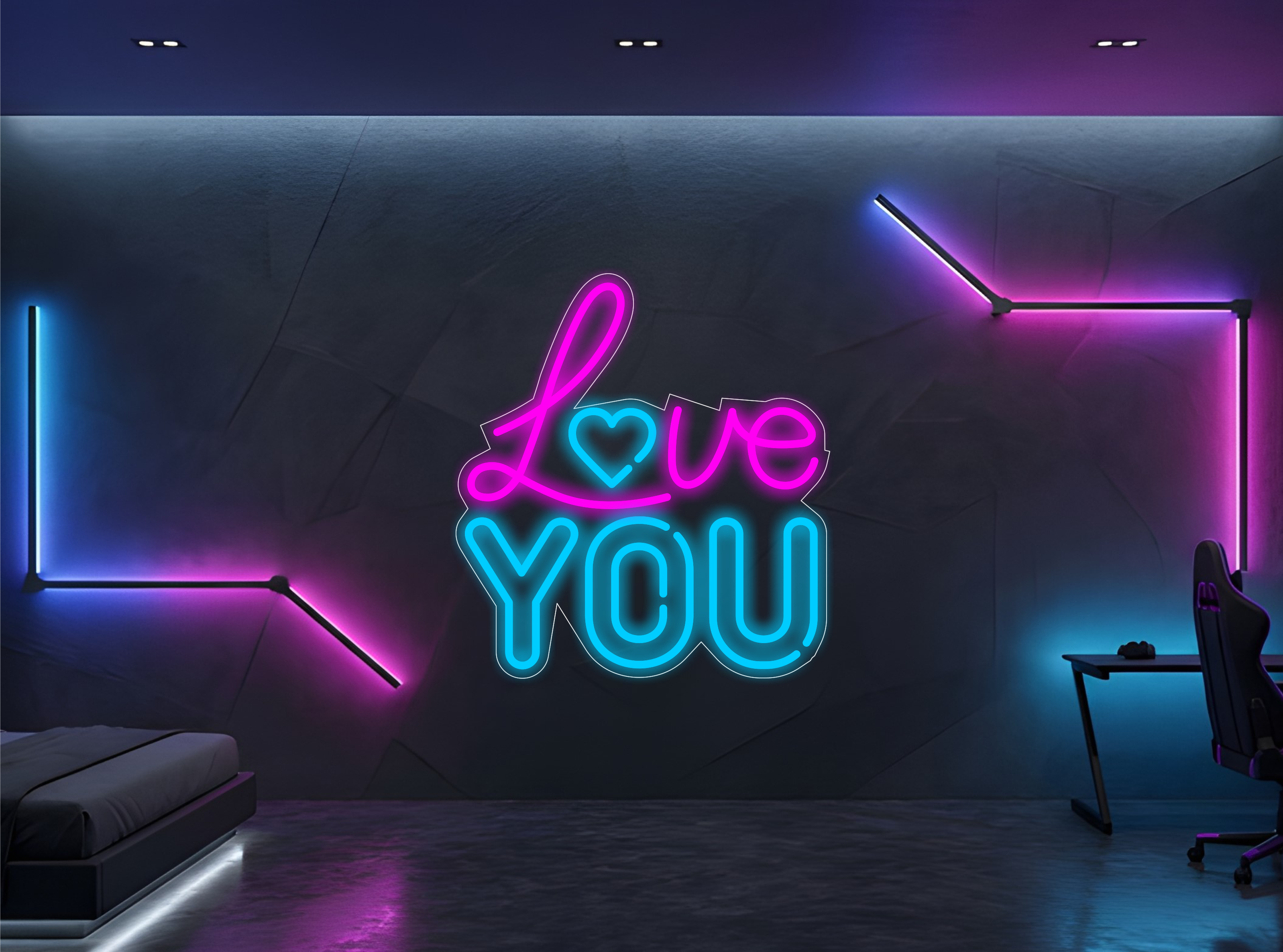 Love You Heart - Neon Lighting