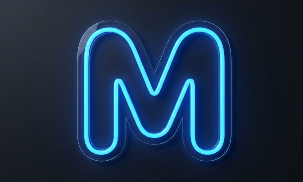 Lettre M | Éclairage néon
