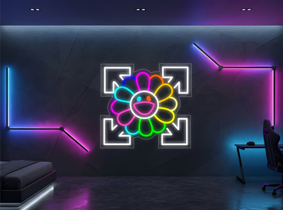 Éclairage néon « Arrows », inspiré par Off-White et Murakami