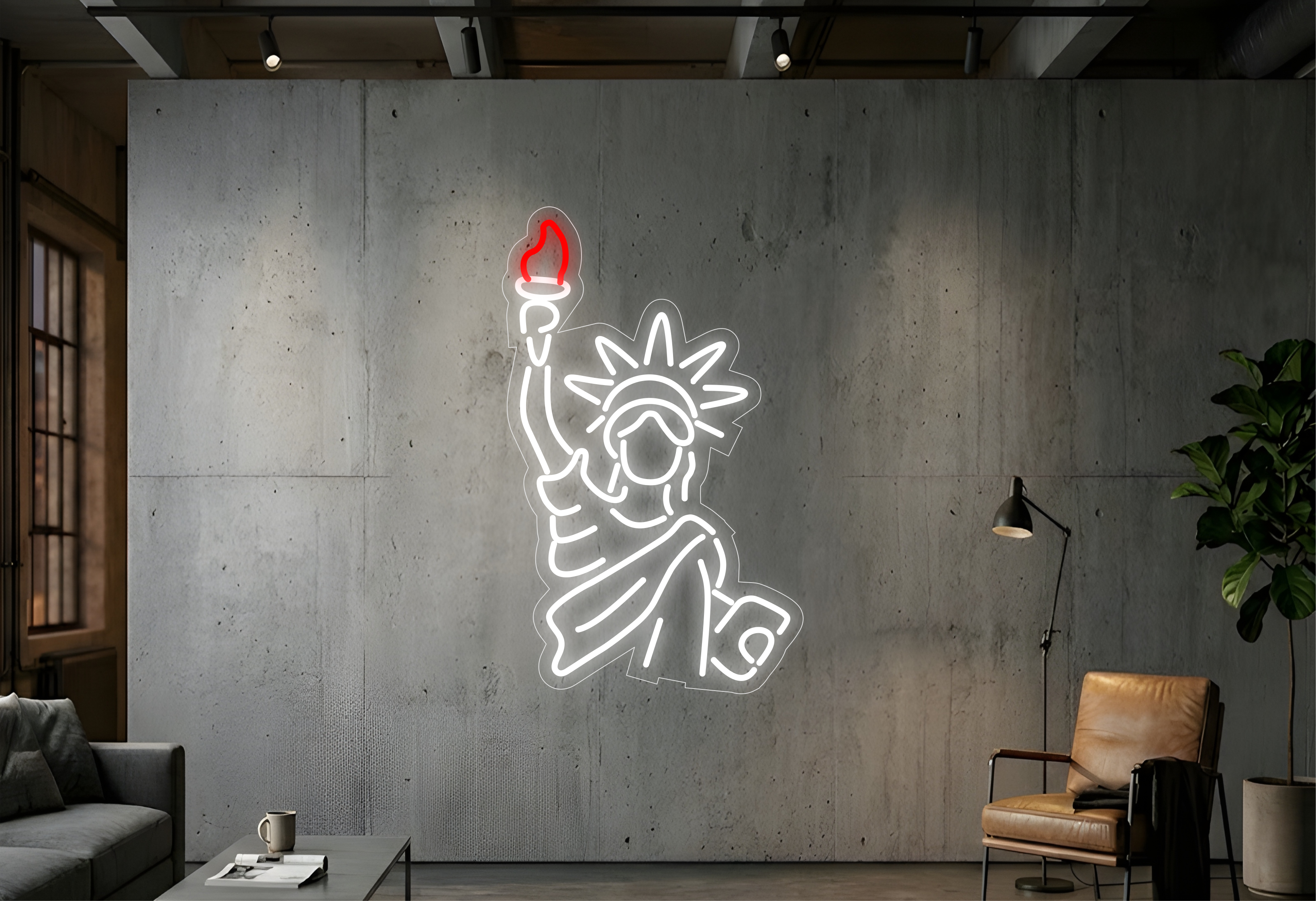 Statue de la Liberté, New York - Enseigne lumineuse