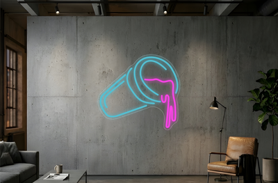 Gobelet dégoulinant - Éclairage néon 