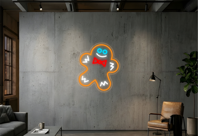 Bonhomme en pain d'épice - Lumières néon