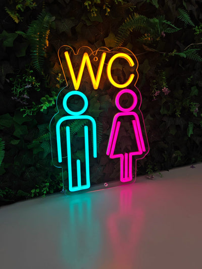 WC Garçon/Fille | Éclairage néon