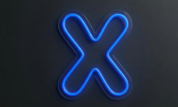 Lettre X | Éclairage néon