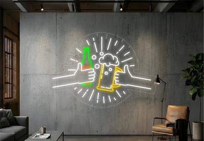 Toast à la bière (Santé !) - Éclairage néon